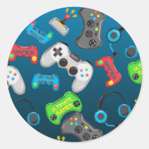Videospiel-Controller Geschenk für den Geburtstag  Runder Aufkleber
