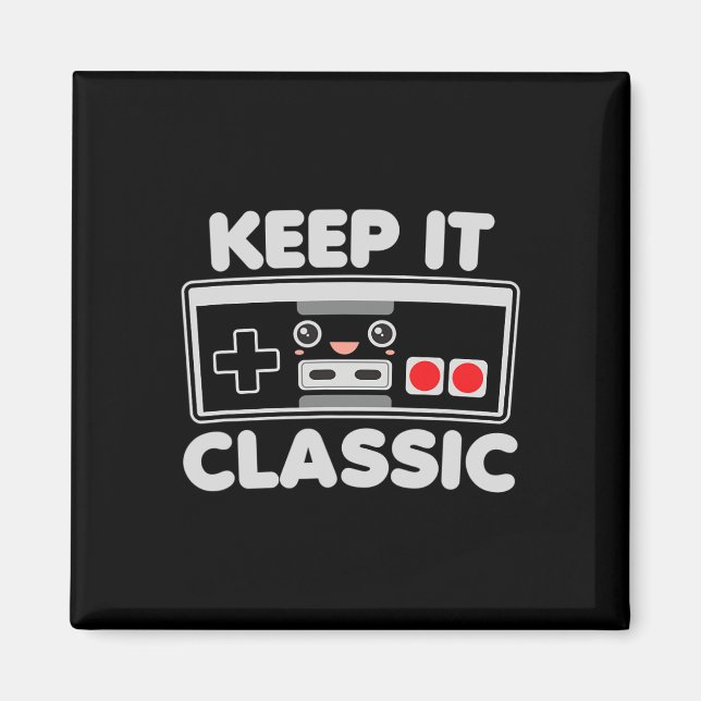 Videospiel-Controller Keep It Clic Humor 80er Retr Magnet (Vorne)