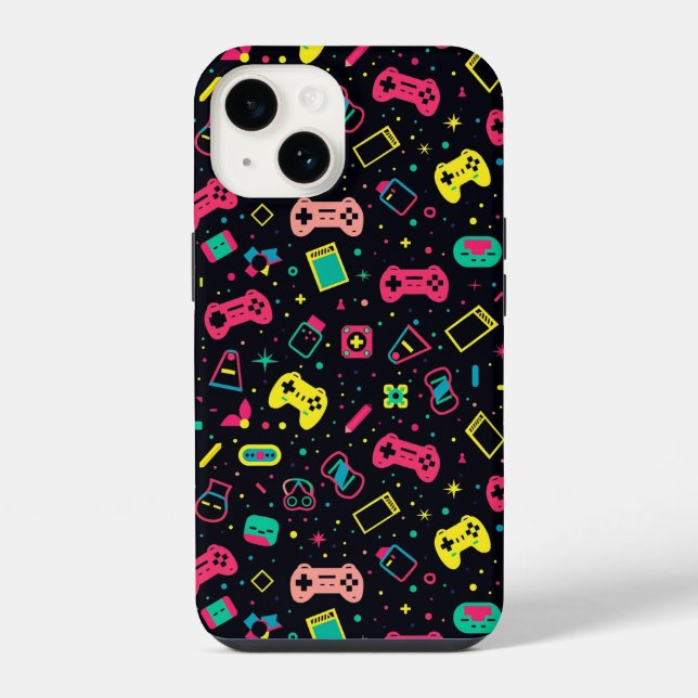 Videospiel-Controller-Muster  iPhone Hülle (Rückseite)