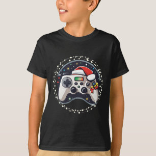 Videospiel-Controller Santa-Hut Weihnachten Gaming T-Shirt