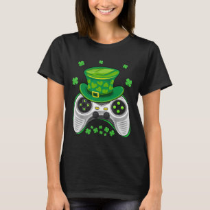 Videospiel-Controller Shamrock Gamer St. Patrickst T-Shirt