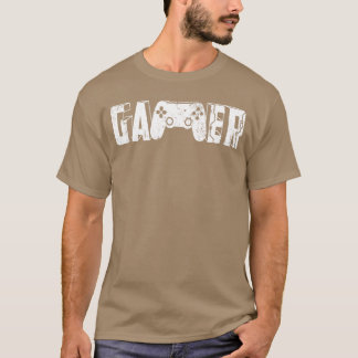Videospiel-Controller-Silhouette I Gamer-Zitat Vid T-Shirt