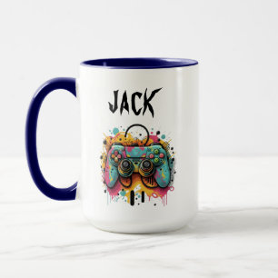 Videospiel-Controller Wasserfarbe Cool Gaming Tasse