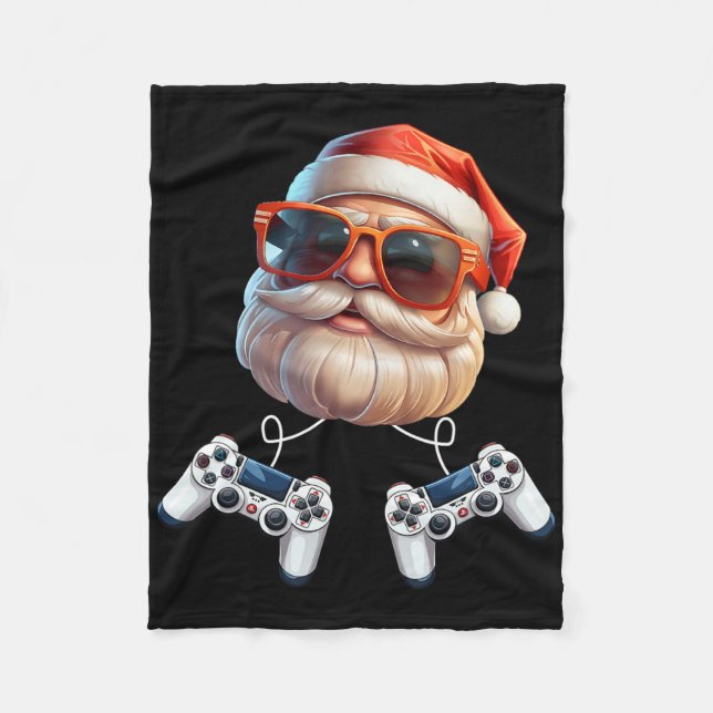 Videospiel-Controller Weihnachten Gamer Gaming-Ent Fleecedecke (Vorderseite)