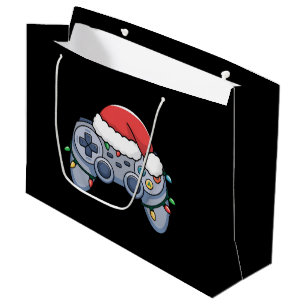 Videospiel-Controller Weihnachten Santa Hut Gamer Große Geschenktüte