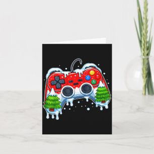 Videospiel-Controller Weihnachten Santa Hut Gamer Karte