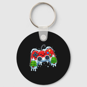 Videospiel-Controller Weihnachten Santa Hut Gamer Schlüsselanhänger