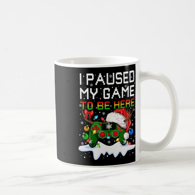 Videospiel-Controller-Weihnachtsmannmütze Weihnach Kaffeetasse (Rechts)