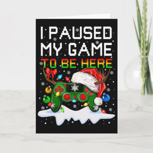 Videospiel-Controller-Weihnachtsmannmütze Weihnach Karte