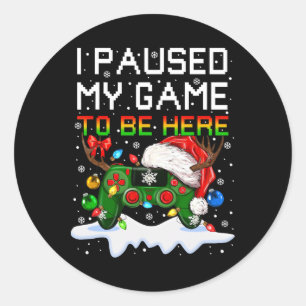 Videospiel-Controller-Weihnachtsmannmütze Weihnach Runder Aufkleber