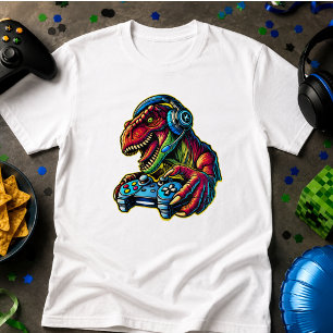 Videospiel-Dinosaurier-Gaming-Geburtstagsfeier T-Shirt