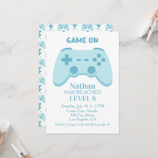 Videospiel | Gamer Party 8. Geburtstag Junge Einladung