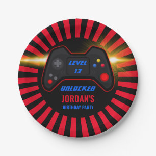 Videospiel Geburtstag Pappteller