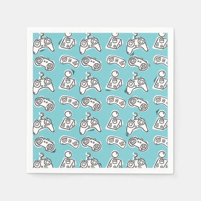 Videospiel Geburtstag Serviette (Vorderseite)