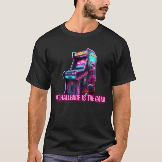 Videospiel-Grafik eines Retro-80er T-Shirt (Vorderseite)