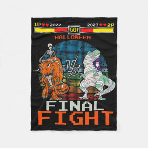 Videospiel Halloween T-rex Skeleton Mummy - Final Fleecedecke