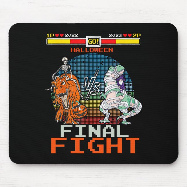 Videospiel Halloween T-rex Skeleton Mummy - Final Mousepad (Vorne)