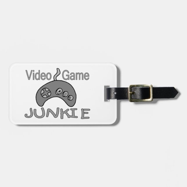 Videospiel-Junkie Gepäckanhänger (Vorderseite horizontal)