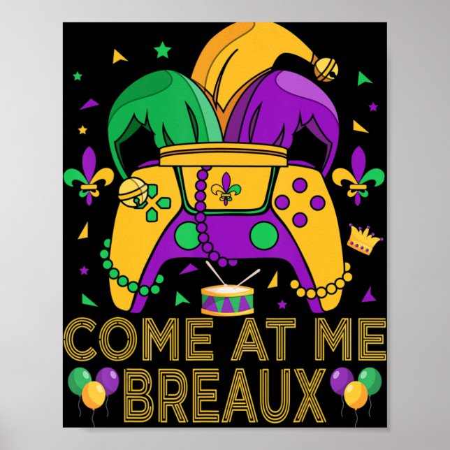 Videospiel Mardi Gras Karneval Kostümspielkonton Poster (Vorne)