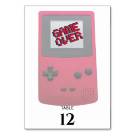 Videospiel-NERD Hochzeit Tischnummer