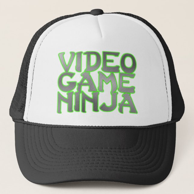 VIDEOSPIEL NINJA (Grün) Truckerkappe (Vorderseite)