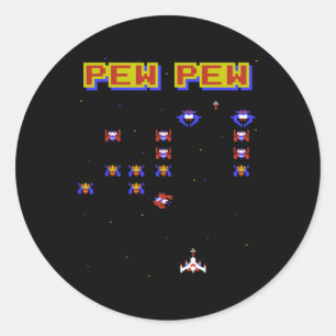 Videospiel Old School Game 80er Vintag Gaming Game Runder Aufkleber