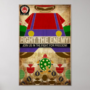 Videospiel-Propaganda Poster