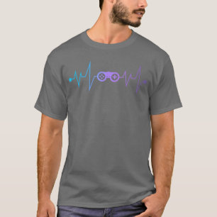 Videospiel Spieler Gamer Geschenk Herzschlag Contr T-Shirt