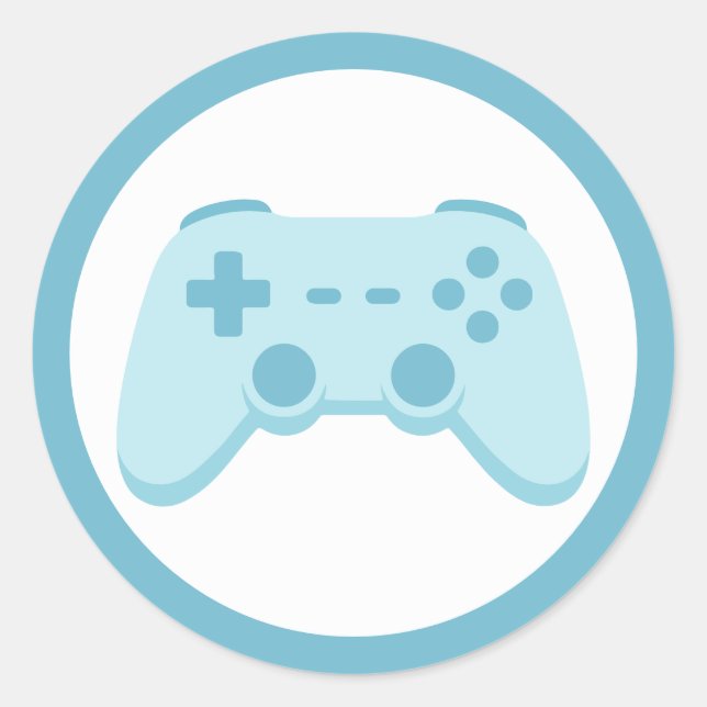 Videospiel | Spielerrunde | Spielecontroller Runder Aufkleber (Vorderseite)