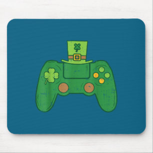 Videospielcontroller irischer Gamer-Jungen St. Pat Mousepad