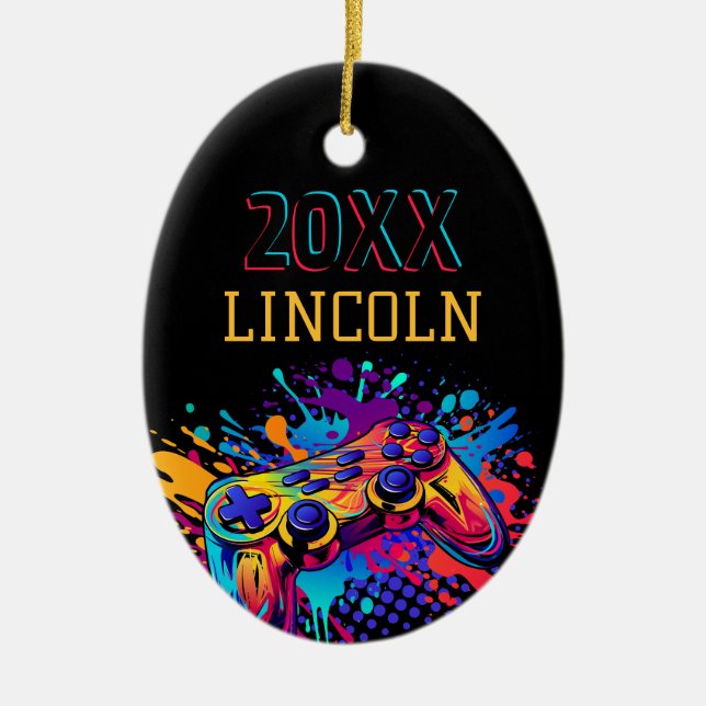 Videospielcontroller Keramik Ornament (Vorne)