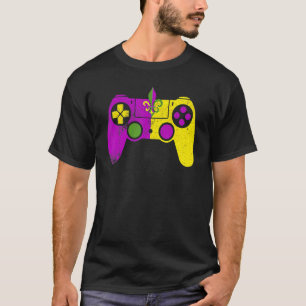 Videospielcontroller Mardi Gras Karneval Maske Fal T-Shirt