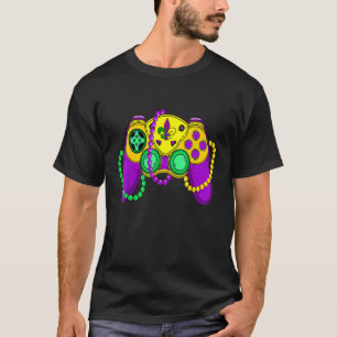 Videospielcontroller Mardi Gras Karneval Maske Fal T-Shirt