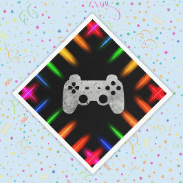 Videospielcontroller Neon Gaming Geburtstagsparty Serviette
