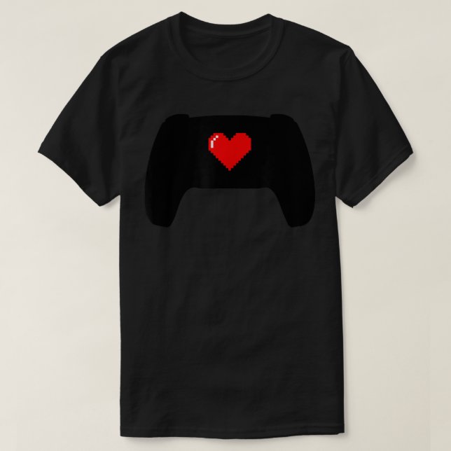 Videospielcontroller Pixel HerzGamer Valentine' T-Shirt (Design vorne)