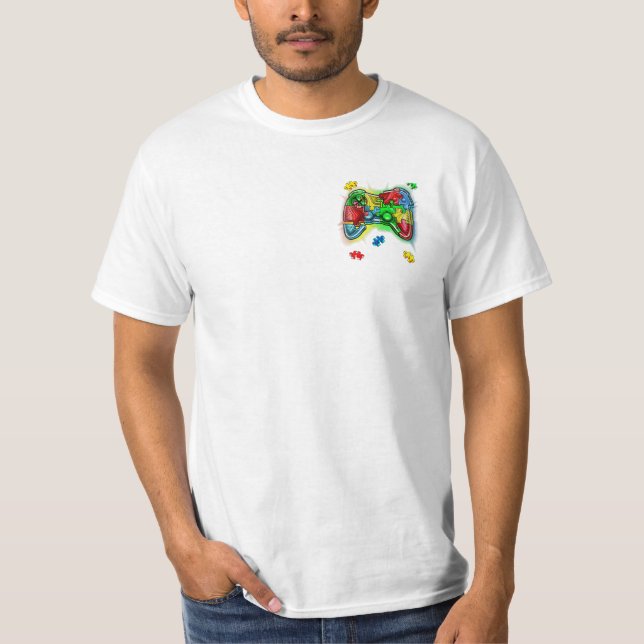 Videospielcontroller zur Sensibilisierung für Auti T-Shirt (Vorderseite)