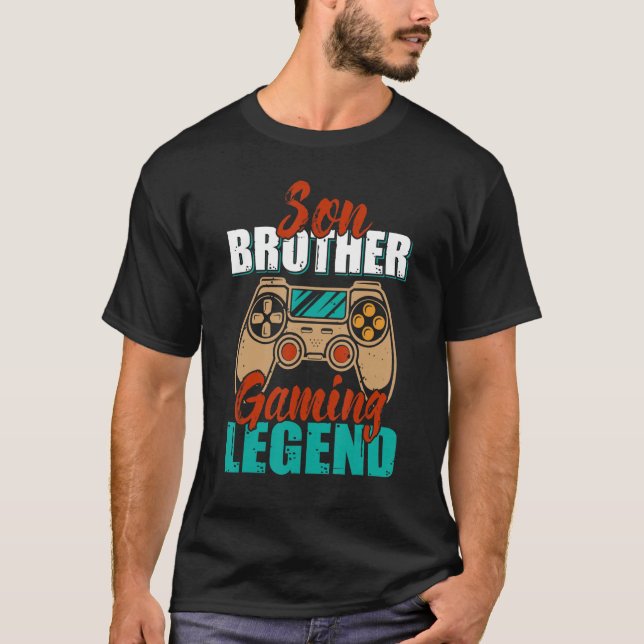 Videospiele der 70er Jahre Gamer Console Son Broth T-Shirt (Vorderseite)
