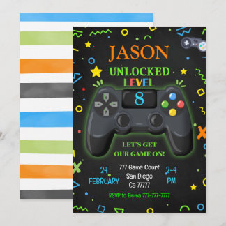 Videospiele Einladung zum Geburtstag