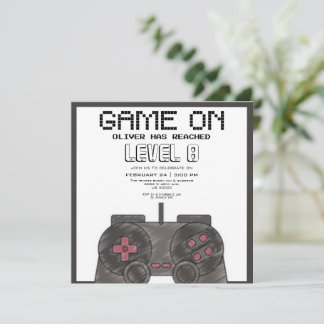 Videospiele Foto Geburtstag Einladung