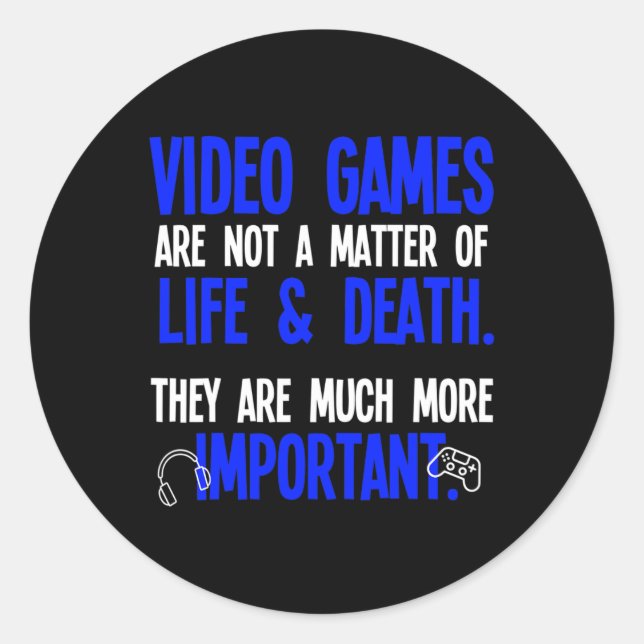 Videospiele Funny PC Console Gamer Geek Runder Aufkleber (Vorderseite)