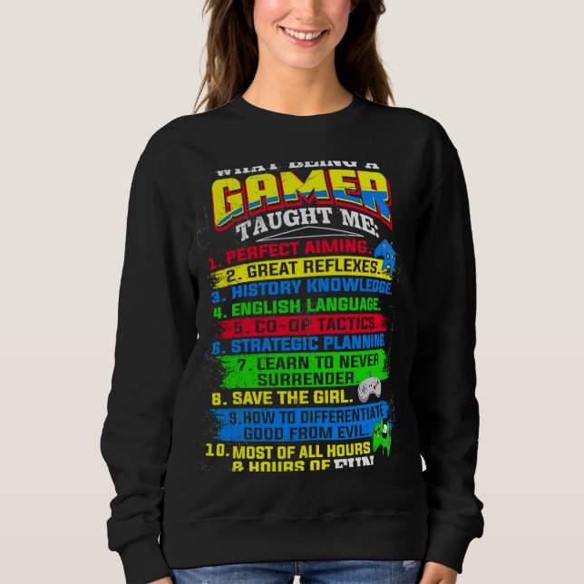 Videospiele Gamer Cool Teenager Männer Frauen Sweatshirt (Vorderseite)