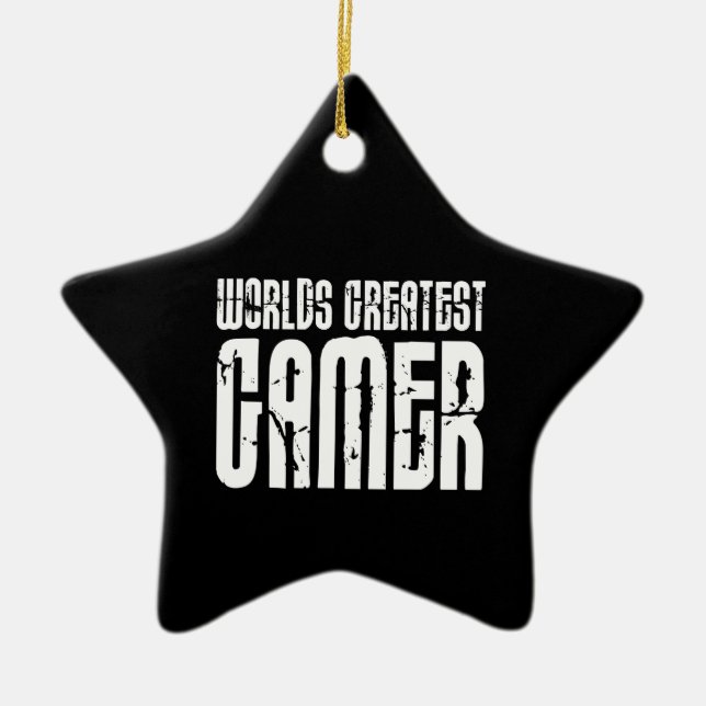 Videospiele Gaming & Gamer Weltbest Gamer Keramikornament (Vorne)