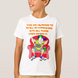 Videospiele gegen Hausaufgaben T-Shirt