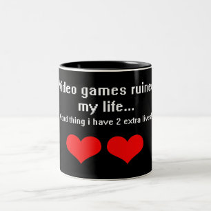 Videospiele haben mein Leben ruiniert... Zweifarbige Tasse
