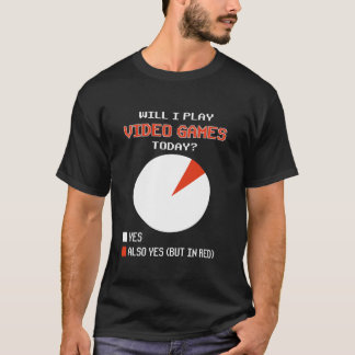 Videospiele heute Ja Funny Gaming Chart Gamer T-Shirt