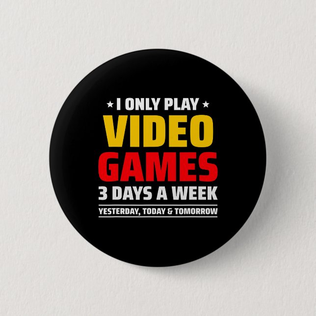 Videospiele spielen - PC-Konsole Gaming - Lustiges Button (Vorderseite)