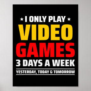 Videospiele spielen - PC-Konsole Gaming - Lustiges Poster