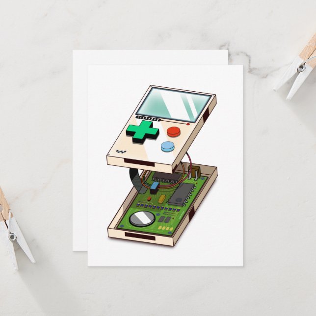 Videospielkonsole (Vorderseite/Rückseite Beispiel)