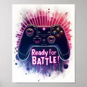 Videospielkonsole Controller für Schlachtzugsteuer Poster