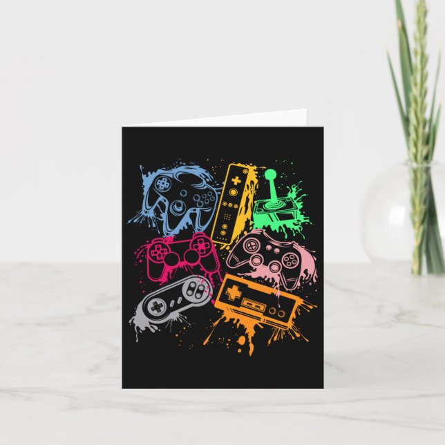 Videospielkonsole Controller Retro 80's 90's Arc Karte (Vorderseite)